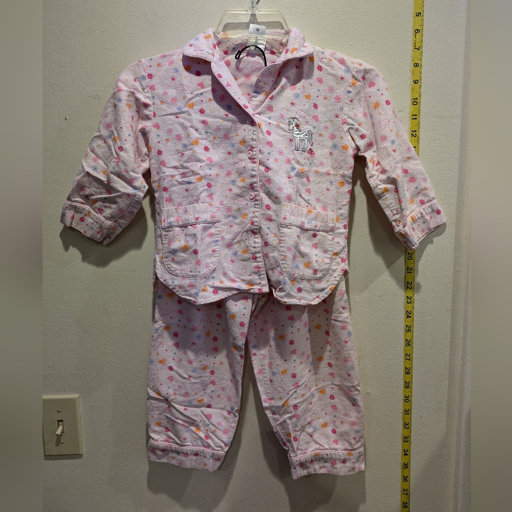 palomino Adorable Pink and Orange Kids Pajama Set